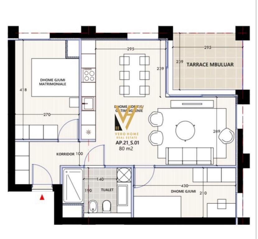 VENDESI APPARTAMENTO 2+1+BLK A VLORA MARINA 333.000 EURO