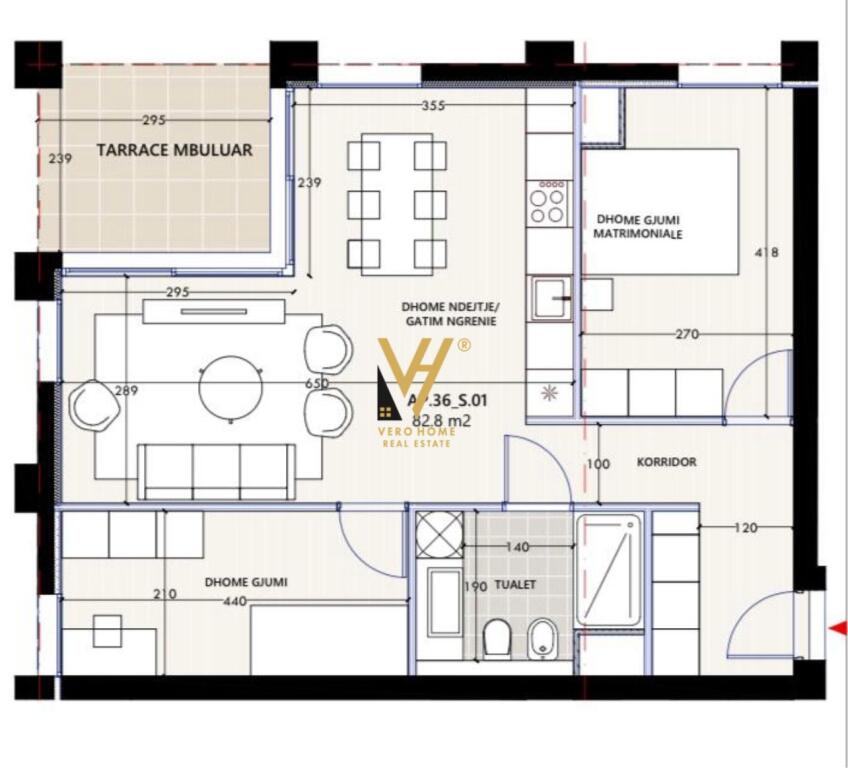 VENDESI APPARTAMENTO 2+1+BLK A VLORA MARINA 309.200 EURO