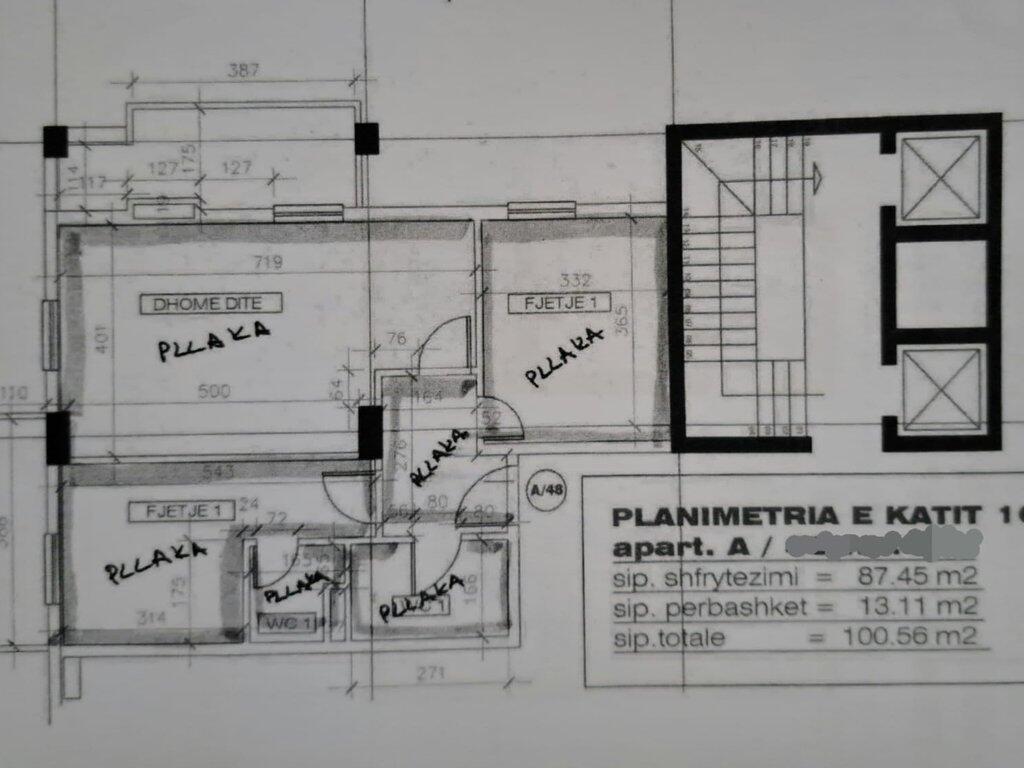 🏡 Shitet Apartament 2+1+2+Depo – Rr. Barrikadave, Pallati “Galeria”
