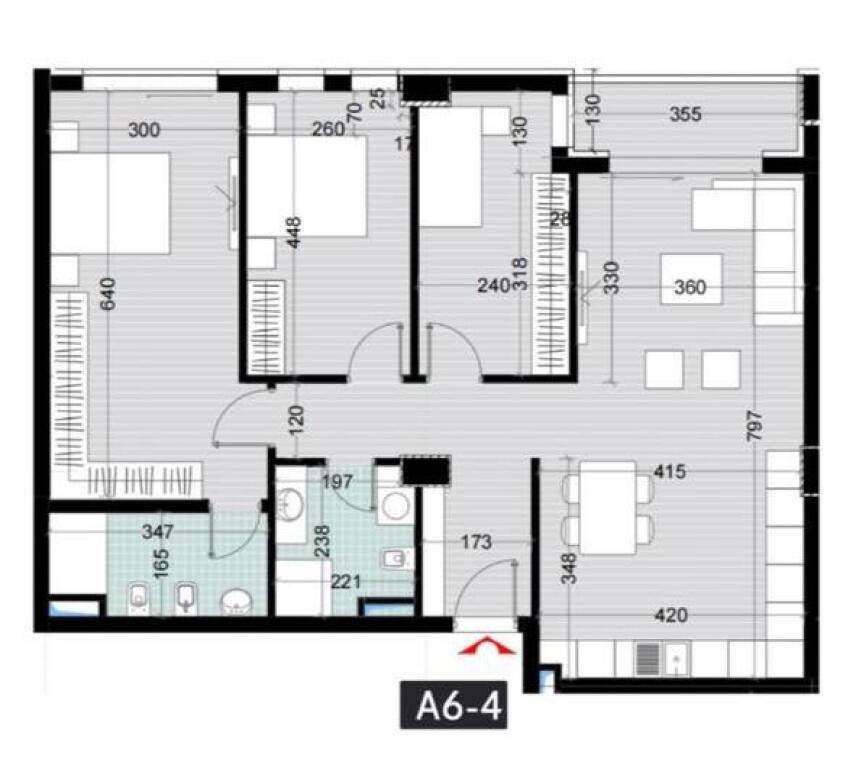 Apartment 3+1+2 for Sale - Diellon Complex
