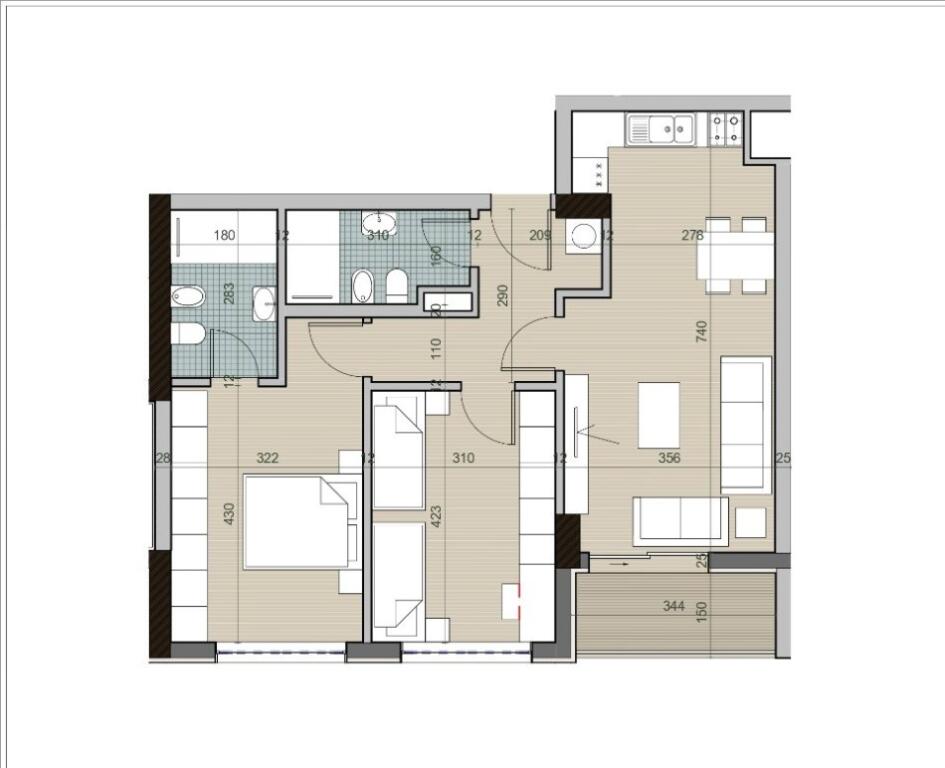 Apartment 2+1+2 for sale at Univers City, Qtu
