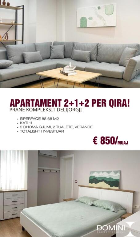 Appartamento 2+1 in affitto vicino a Delijorgji