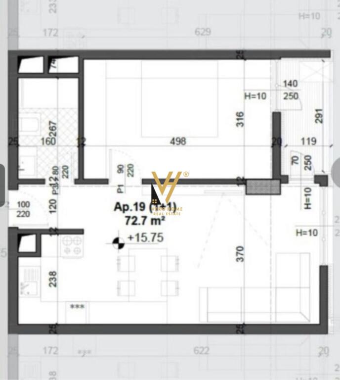 SHITET APARTAMENT 1+1 TE FUSHA E AVIACIONIT, MEIS RESIDENCE 118.000 EURO