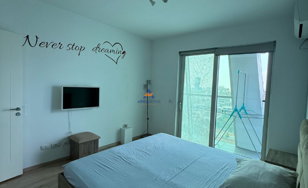 APARTMENT FOR RENT 1+1+BALCONY+PARKING SPACE AT "AMBASSADOR 3, AIR ALBANIA STADIUM" 1300 EURO