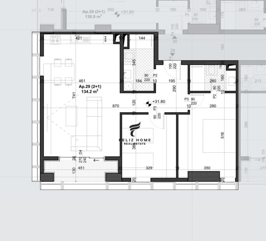 SHITET APARTAMENT 2+1 ZOGU ZI 295.000 EURO