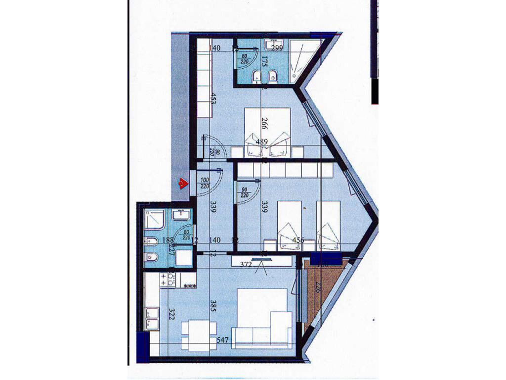 Apartment 2+2+1 in the Colonnade Residence – Laprakë