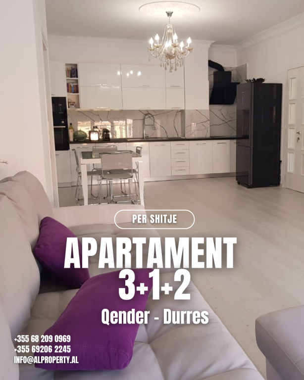 🏡 Shitet Apartament 3+1+2 – Qendër Durrës, pranë Bulevardit, Lagja 11
