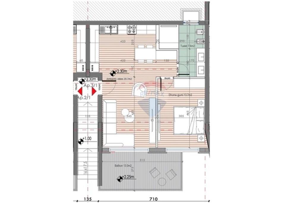 APARTAMENT 1+1+PARKIM PER SHITJE NE DHERMI!