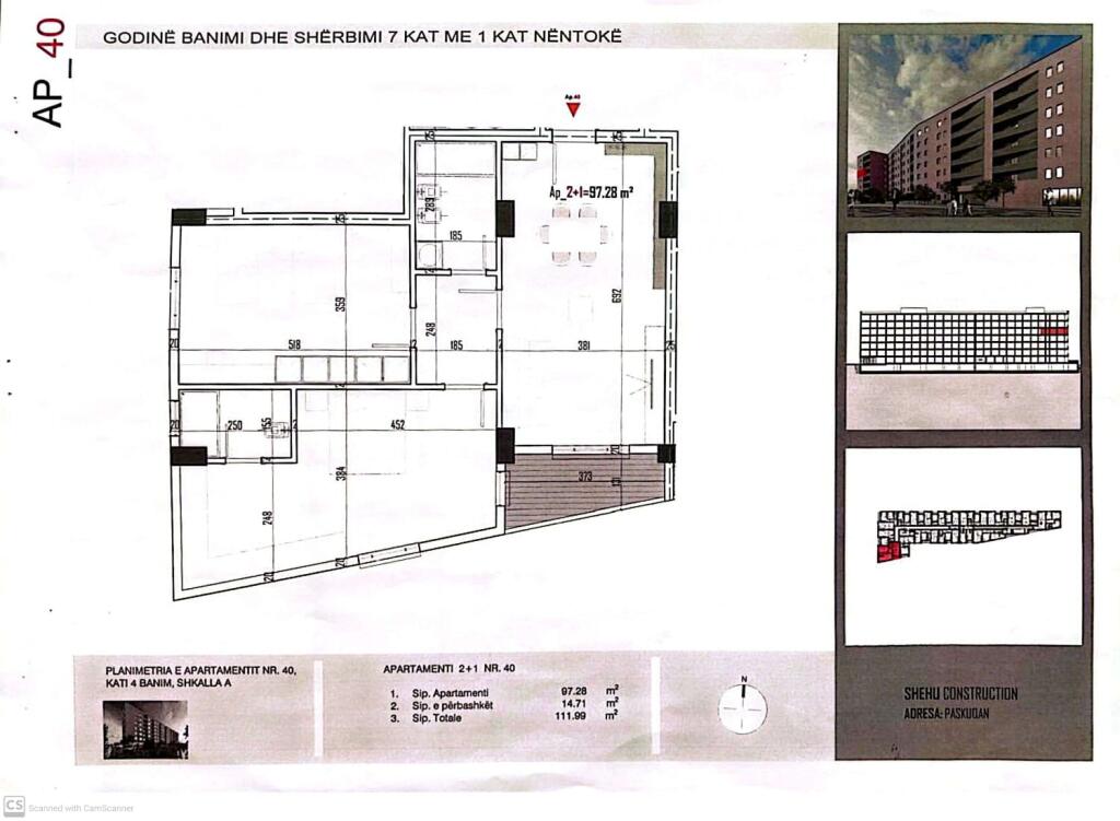 Shitet Ap. 2+1+2 - Paskuqan, Majestic - 1030€/m²