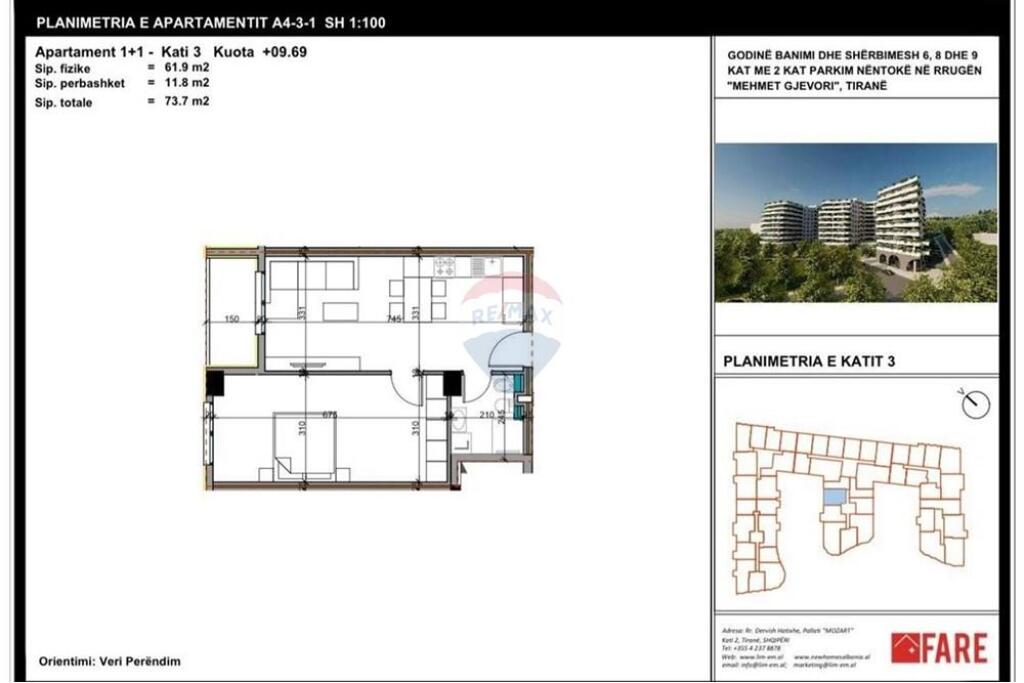 Ekskluzive te ALUNA COMLPEX Shitet apartament 1+1 ne Paskuqan.
