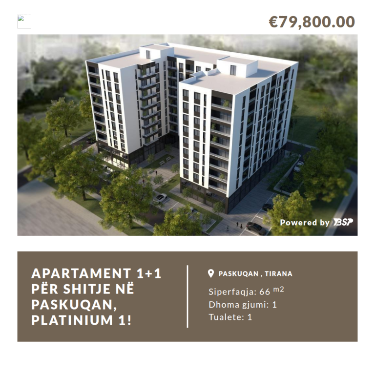 Apartment 1+1 for sale in Paskuqan, Platinium 1!