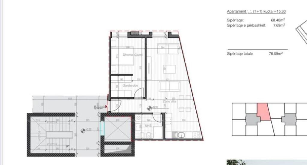 Apartament 1+1 në shitje – Rezidenca Porta Tirana e Re