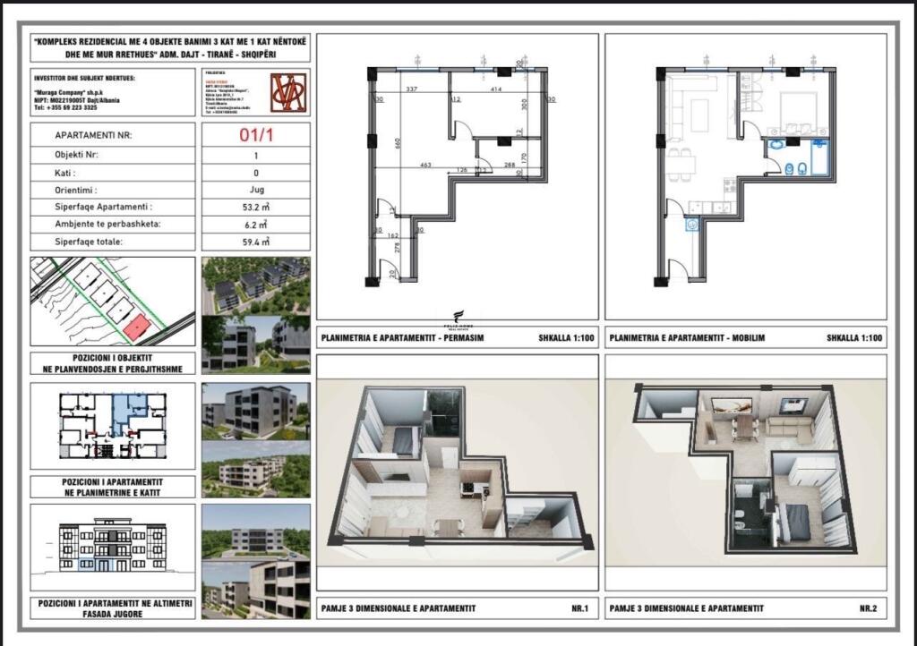 SHITET APARTAMENT 1+1 FRESK 89.000 EURO
