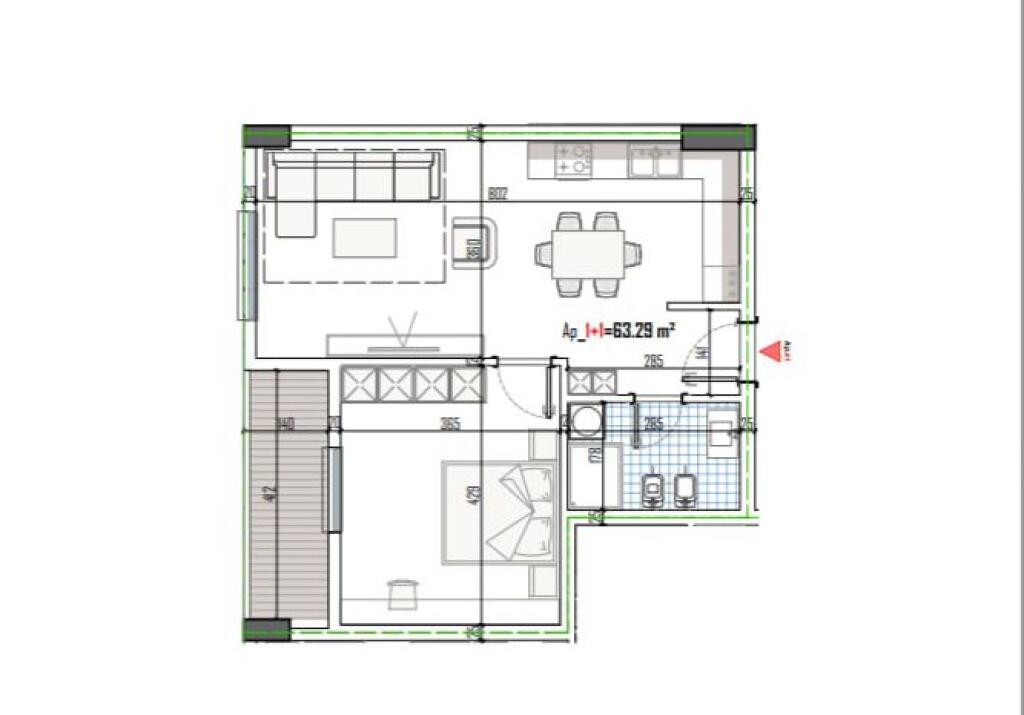 VENDESI APPARTAMENTO 1+1 PASKUQAN 84.000 EURO