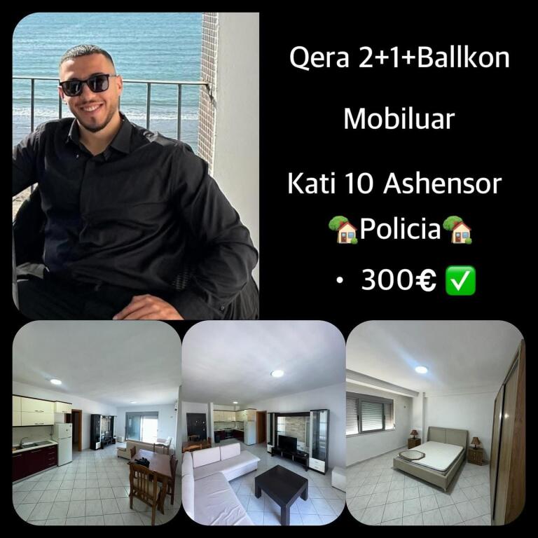Rent Apartment System 2+1+Balcony 📍Durres Police