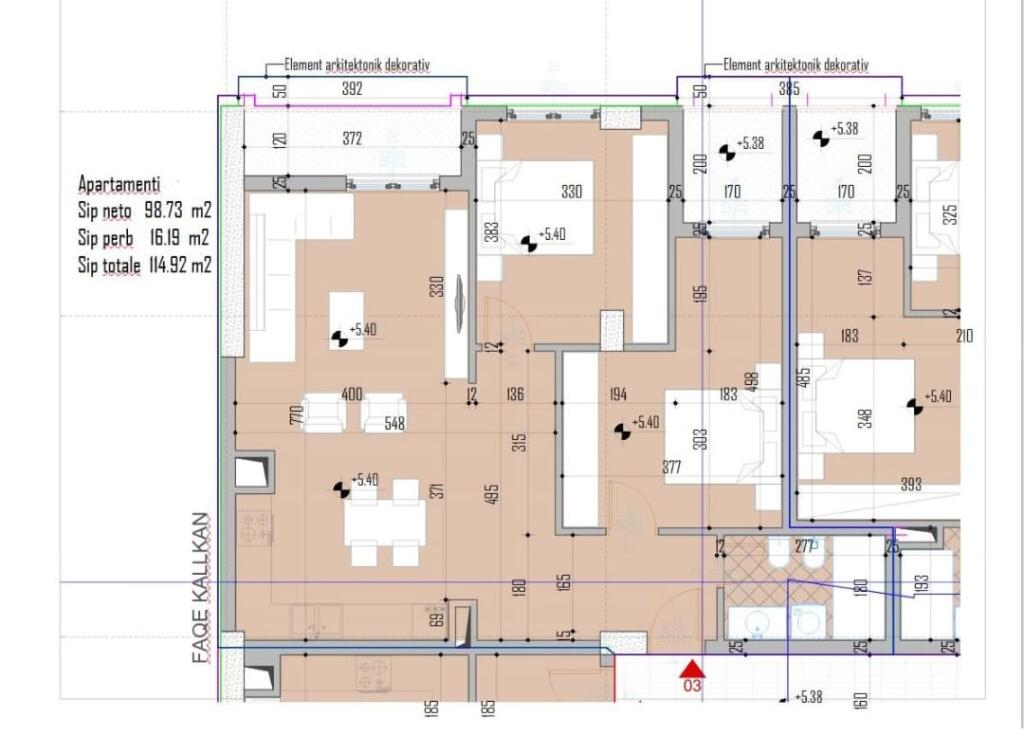 Apartment 2+1 under construction for sale in the Brryli area