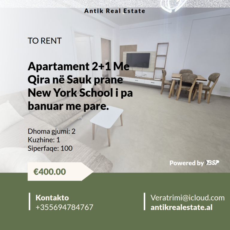 APARTAMENT ME QERA NE SAUK I RI