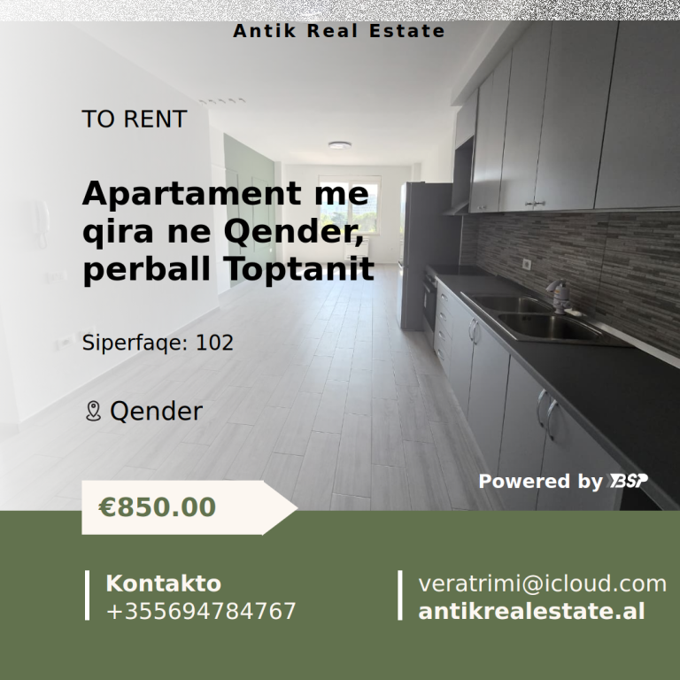 APARTMENT FOR RENT OPPOSITE TOPTANI