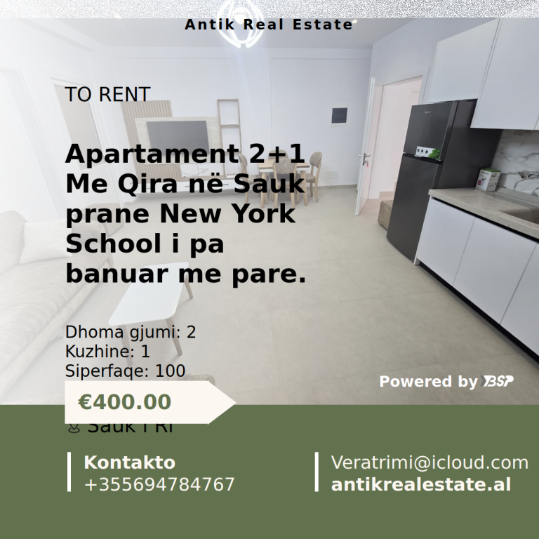 APARTAMENT ME QERA NE SAUK I RI