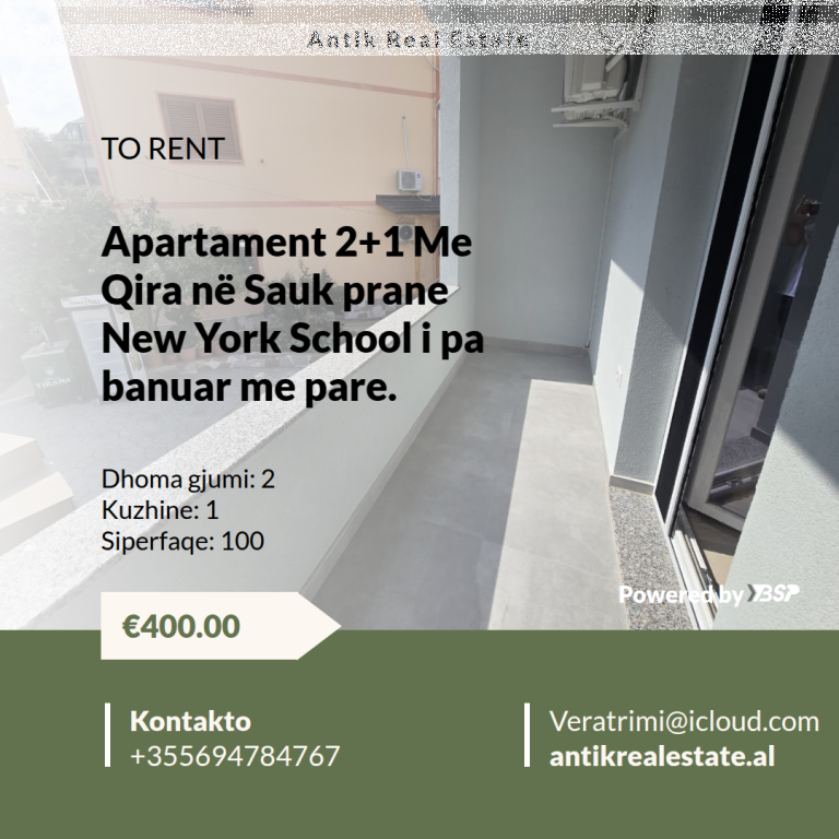 APARTAMENT ME QERA NE SAUK I RI