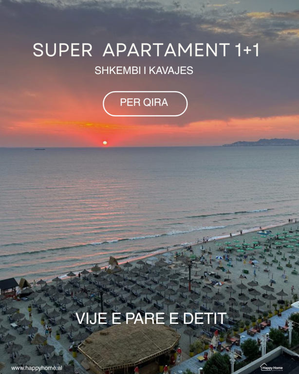 For Rent!  🏡 1+1 Apartment 📍 Shkëmbi i Kavajës  ✨ With a great sea view