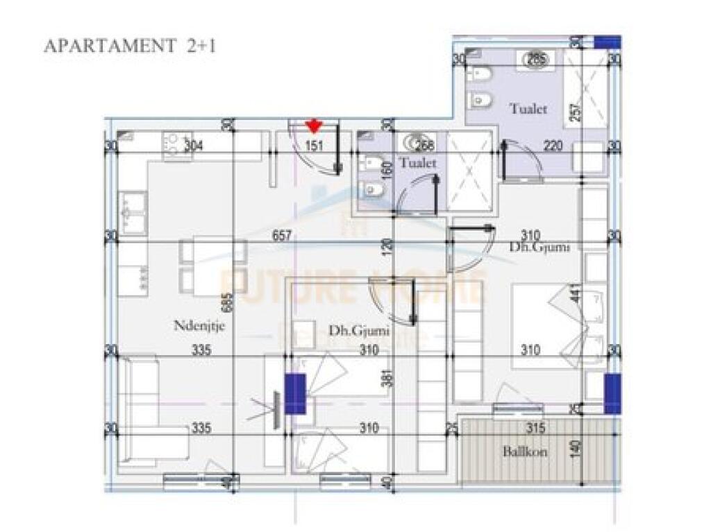 In vendita, Appartamento 2+1+2, Tirana Entry 2, Via 29 Nentori, Tirana
