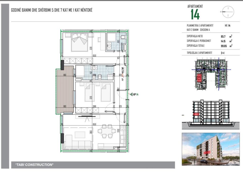 Appartamento 2+1+2 Bagni in Vendita, Pakuqan presso Tabi Construction