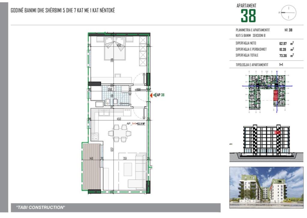 Appartamento 1+1 in vendita, Pakuqan presso Tabi Construction