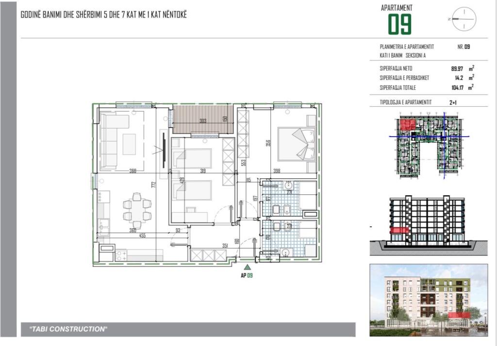 Appartamento 2+1+2 Bagni in Vendita, Pakuqan da Tabi Construction