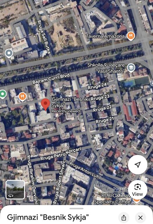 Apartment 1+1 for rent is located in the Vasil Shanto area