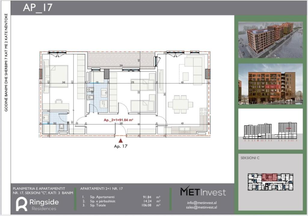🏡 Në shitje – Apartament 2+1 në Ringside Residences, Paskuqan!➡️ Totali: 116,688 €