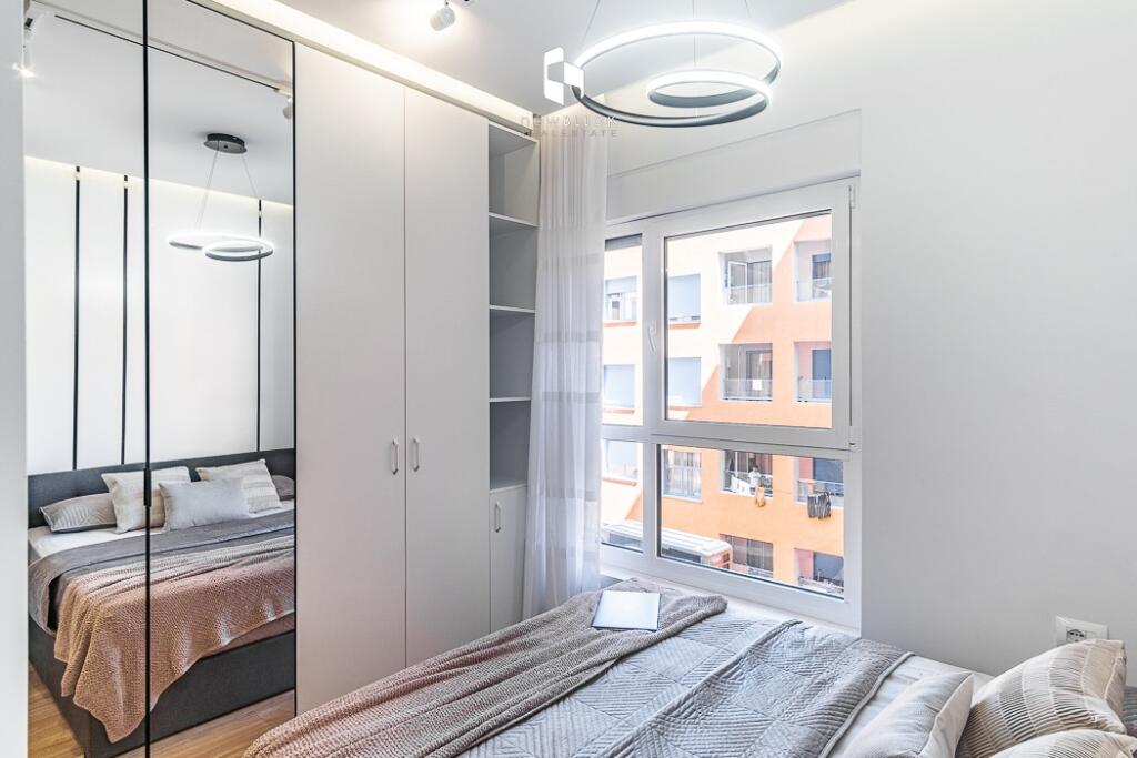 Me Qera apartament 1+1 Ndertim i 2021 - 📍Kompleksi MANGALEM - Ali Dem - Arreduar me Arkitekt || 37,000 ALL/Muaj
