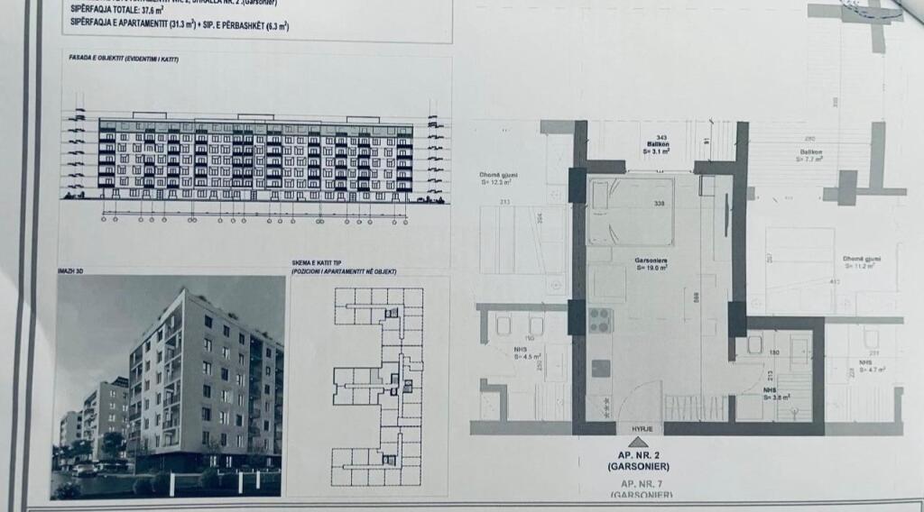 SHITET GARSONIERE 37 M2 DURRES 55.000 EURO