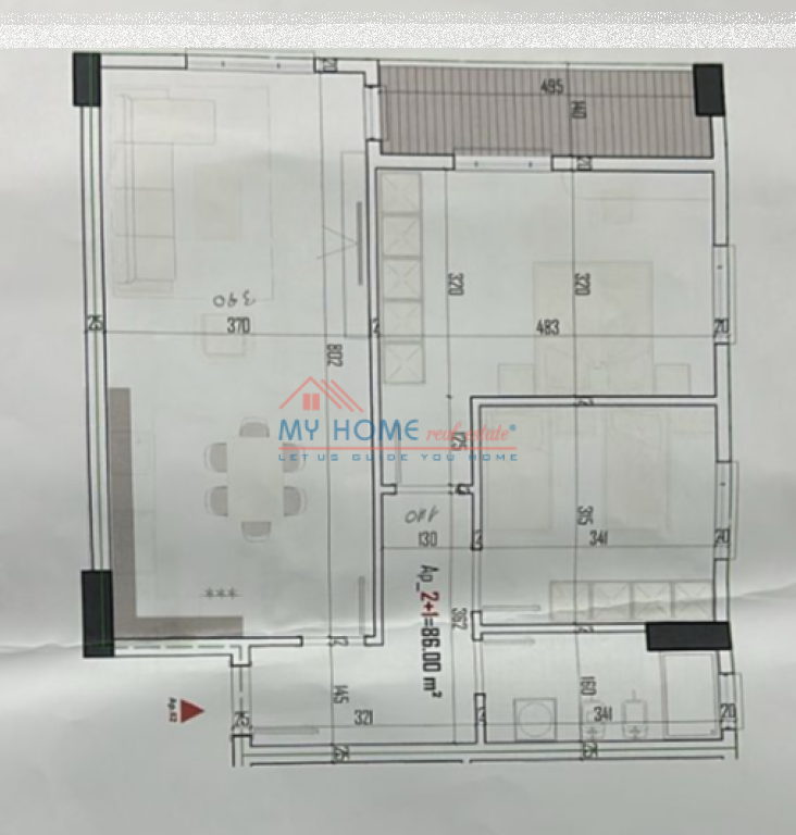 Apartment 2+1 for Sale Paskuqan