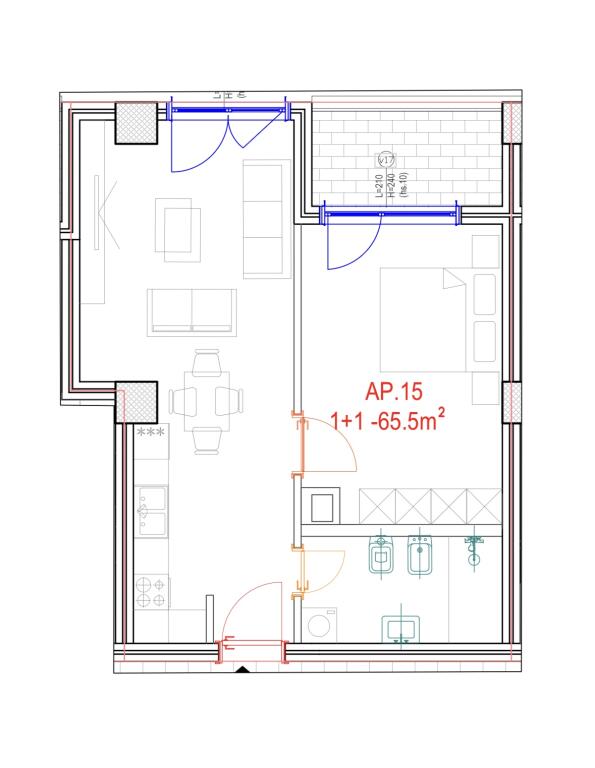 Vendesi in vendita 1+1+1 Balcone