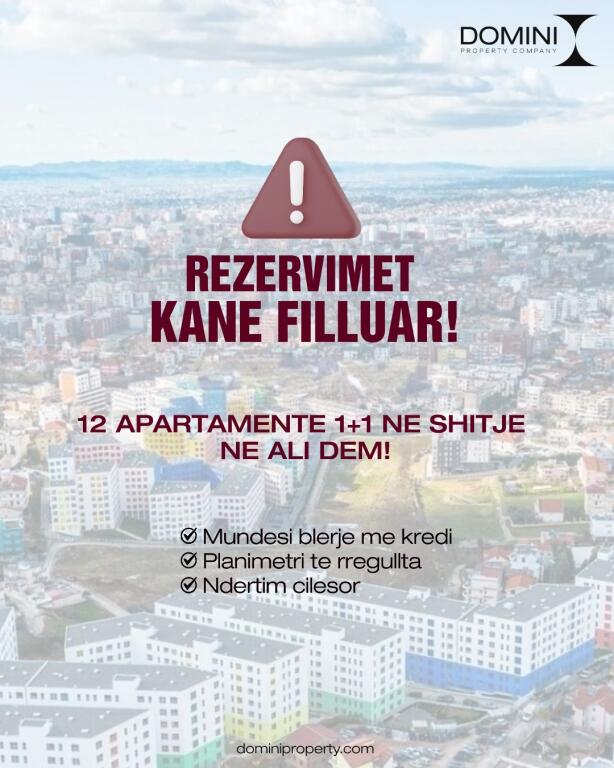 12 Apartments 1+1 for sale in Ali Dem, with credit