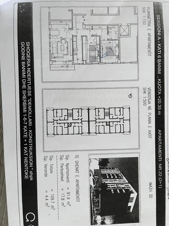 Apartment for sale 2+1 Kamez