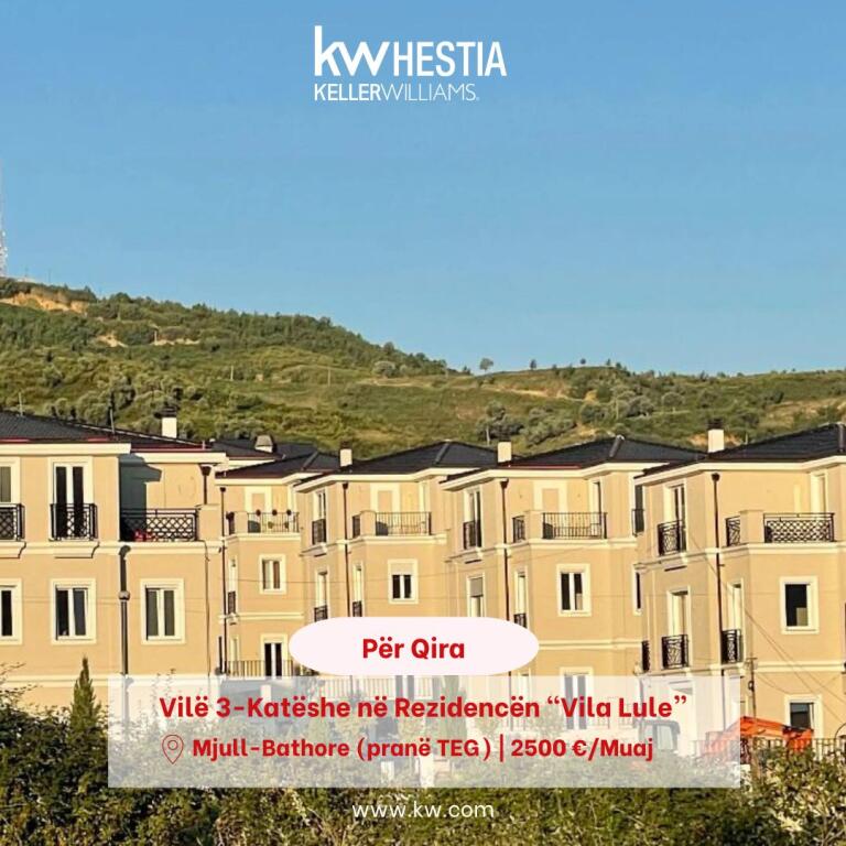 3-storey villa for rent in the “Vila Lule” Residence, Mjull-Bathore (near TEG)