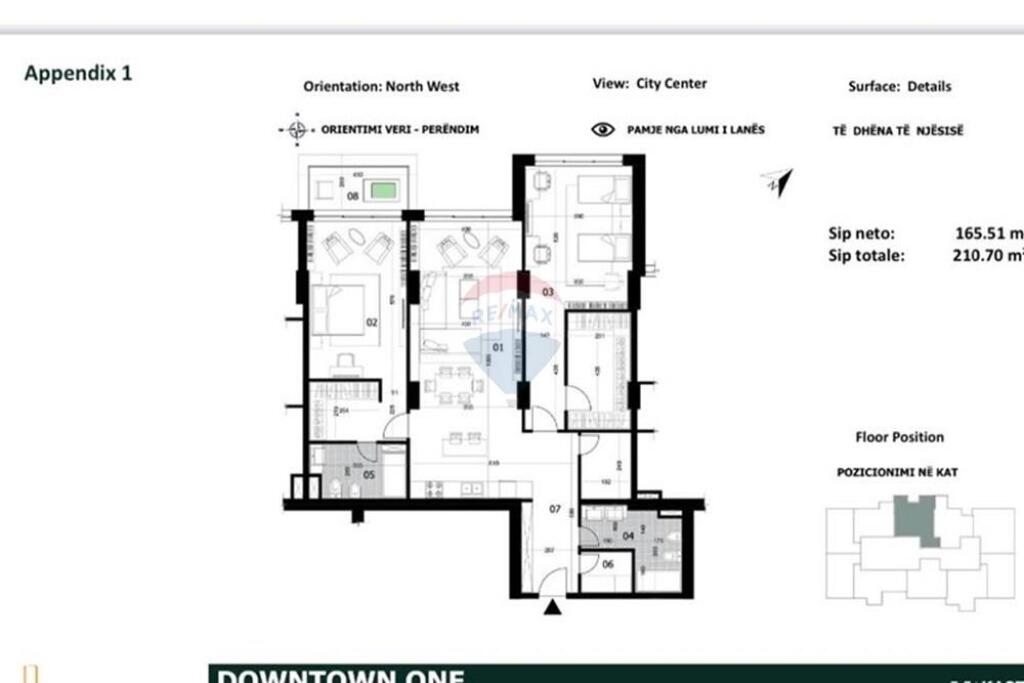 SHITET APARTAMENT 2+1+2 TEK DOWNTOWN 1