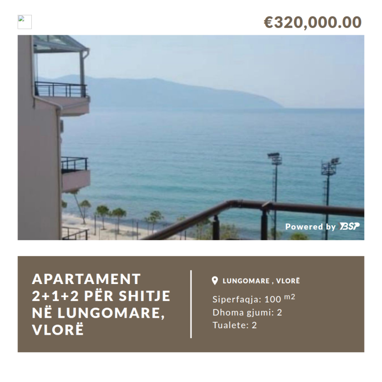 Appartamento in vendita 2+1+2 LungoMare Vlore