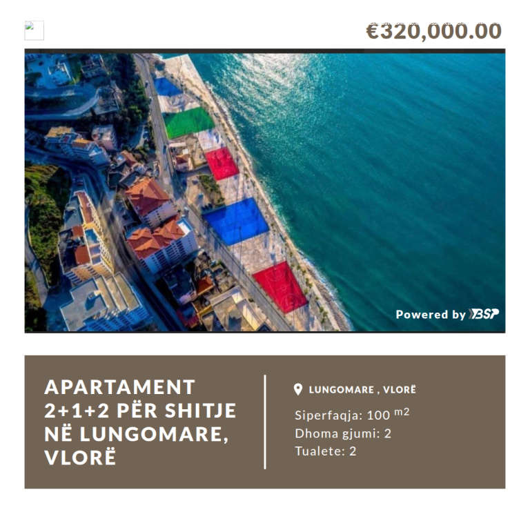 Appartamento in vendita 2+1+2 LungoMare Vlore
