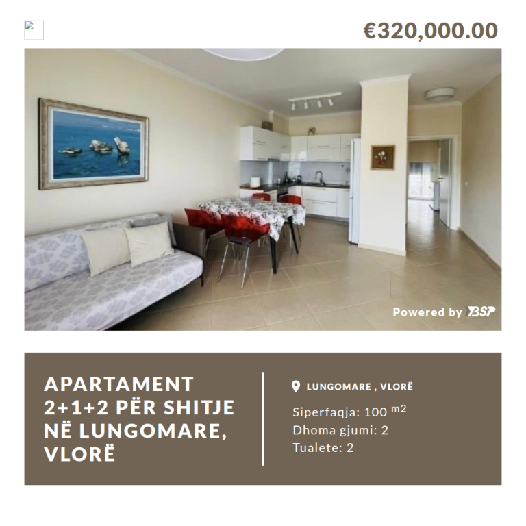 Appartamento in vendita 2+1+2 LungoMare Vlore