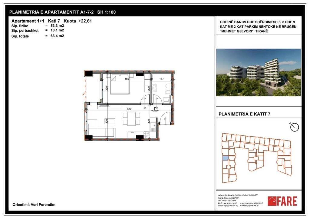 SHITET APARTAMENT 1+1 PASKUQAN 77.000 EURO