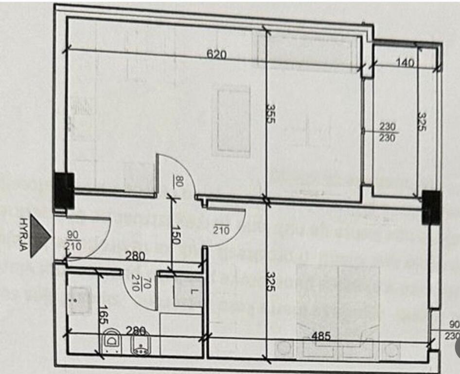 Apartment 1+1 for sale at Komuna e Parisit Kika 3!