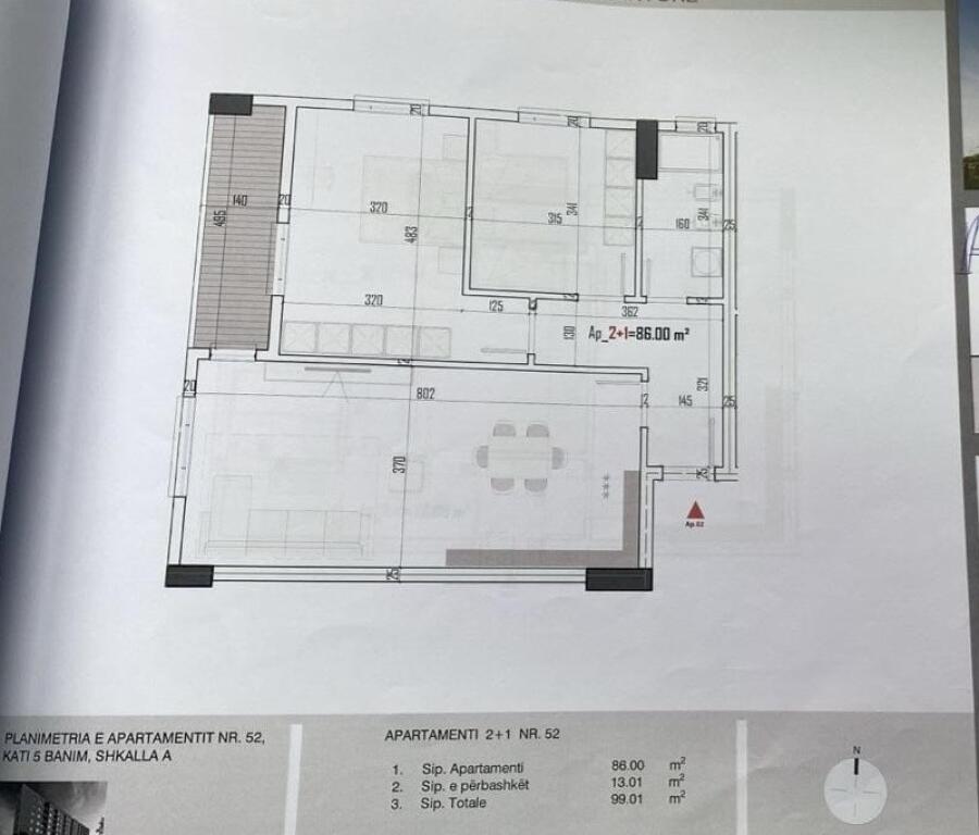 2+1 apartment for sale in the complex under construction "Shehu Residence" in Paskuqan