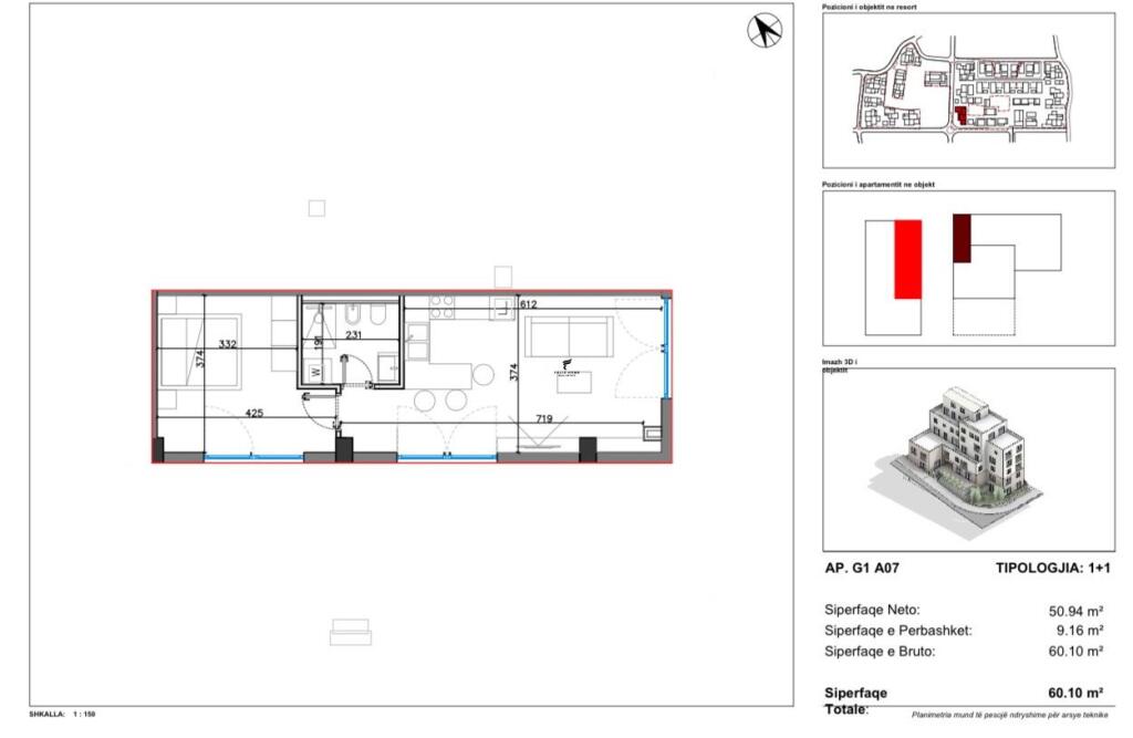 FOR SALE APARTMENT 1+1 DRIMADHES 180,000 EURO