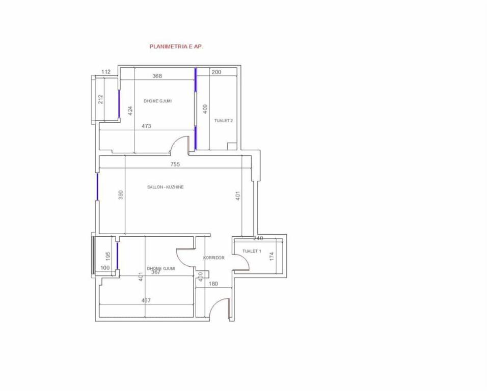 SHITET APARTAMENT 2+1+2 ISH PARKU 268.000 EURO