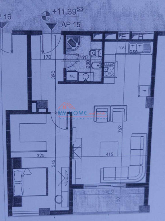 Apartament 2+1 ne shitje ne Kinostudio ne Tirane