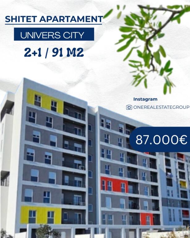 FOR SALE APARTMENT 2+1 UNIVERS CITY 87000€