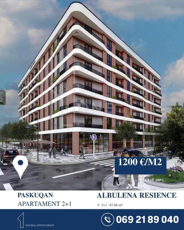 Shitet apartament 2+1 Paskuqan